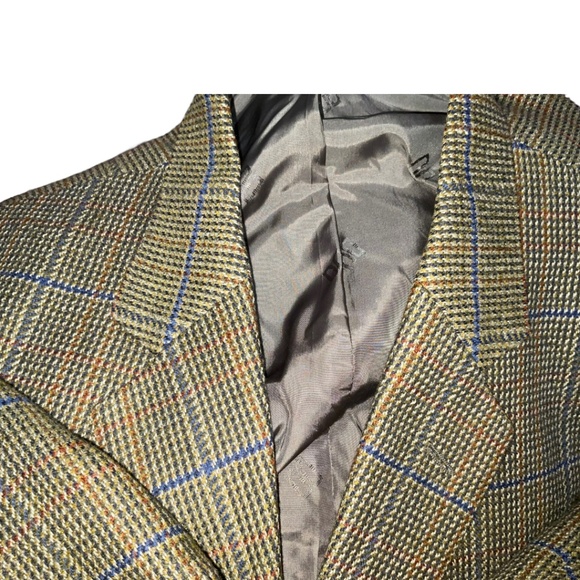 VINTAGE DAKS PURE NEW WOOL 3 BUTTON BLAZER JACKET SZ T42 - Picture 10 of 16